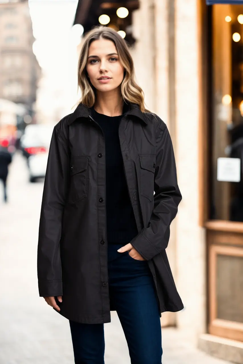 Black Skyler Waterproof Ultra Lightweight jacket