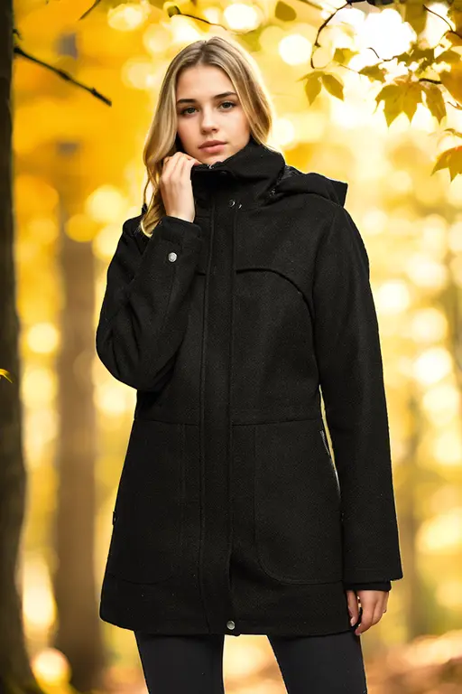 Hailey Black Waterproof Winter Coat