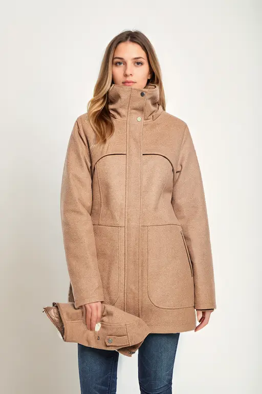 Hailey Camel Waterproof Winter Coat