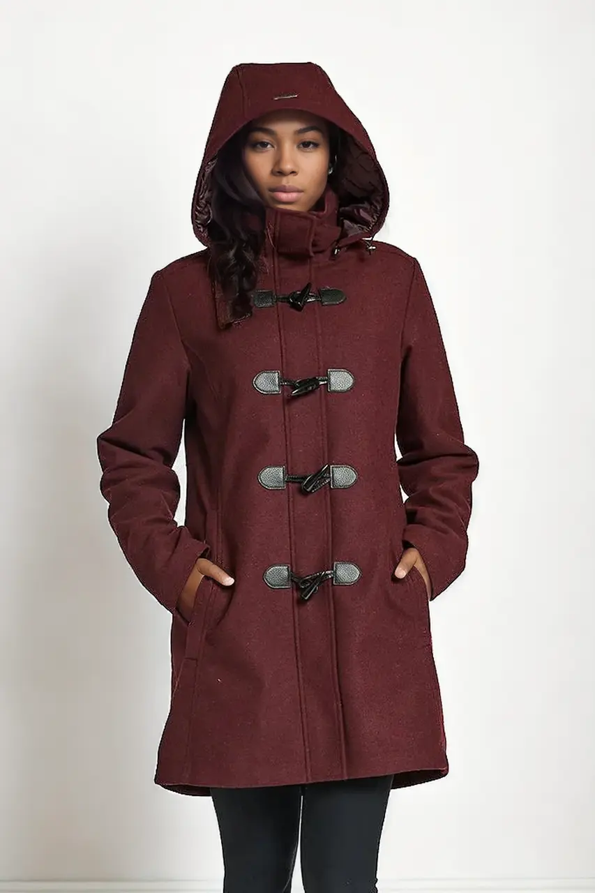 Dana Oxblood Red Waterproof Wool Winter Coat