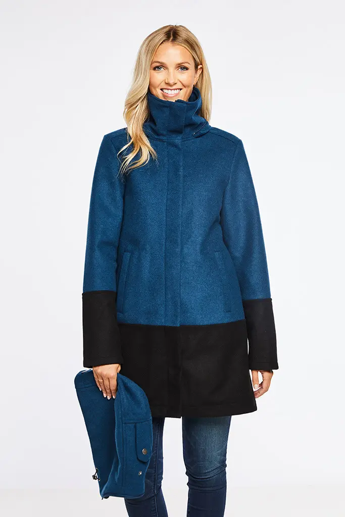 Kendra Deep Teal/Black Waterproof Winter Coat