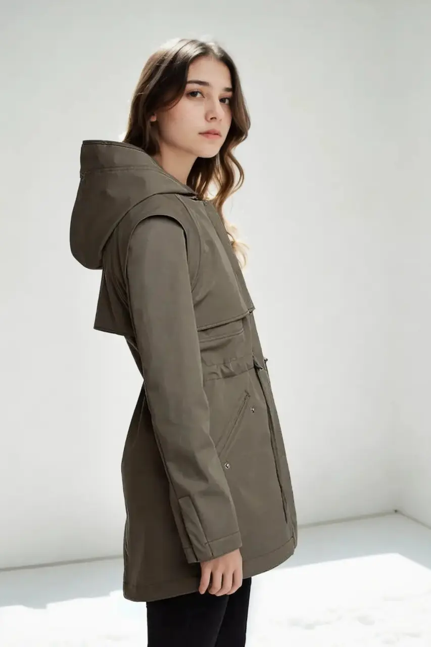 Olive Provocateur Waterproof midweight jacket