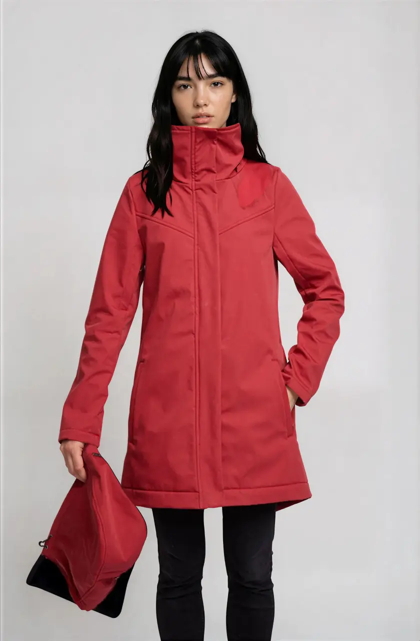 Clara Waterproof Cotton Twill in Red